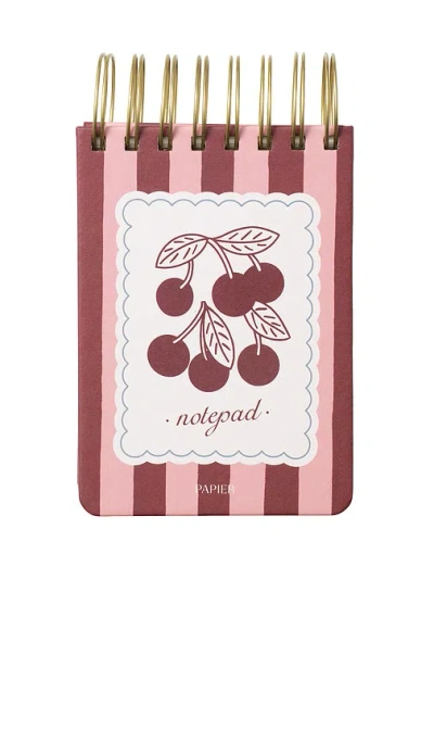Papier Very Cherry Spiral Notepad In Pink