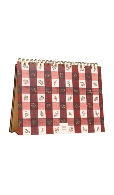 Papier Floral Gingham Monthly Desk Pad