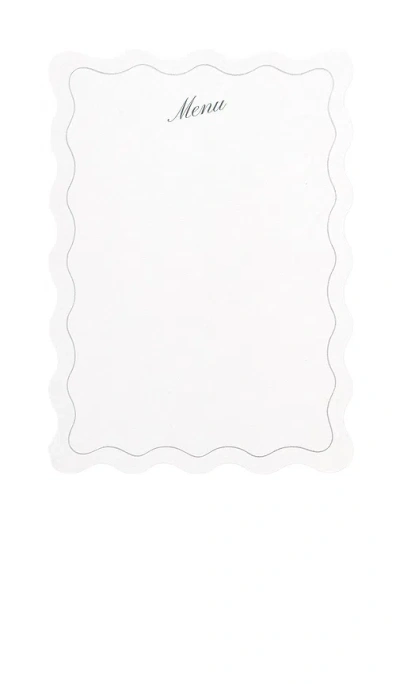 Papier Fruits Coupes Menu Set Of 20 In White