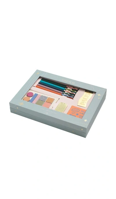 Papier Plan And Pause Gift Set In Blue