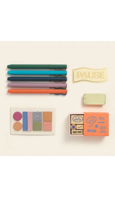 Papier Plan And Pause Gift Set In Blue