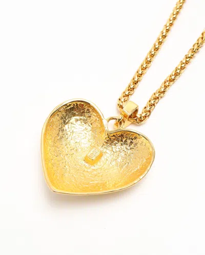 Saint Laurent Heart Necklace In Gold
