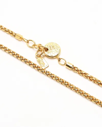 Saint Laurent Heart Necklace In Gold