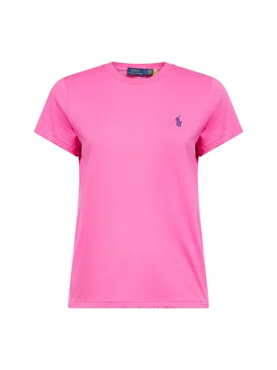 Polo Ralph Lauren Fuchsia Jersey Classic-fit Crewneck T-shirt In Multi
