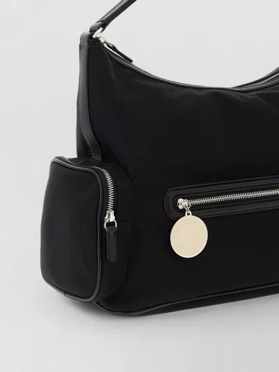 Stella Mccartney Womens Ultra Black Dartmoor Patent Vegan Leather Shoulder Bag