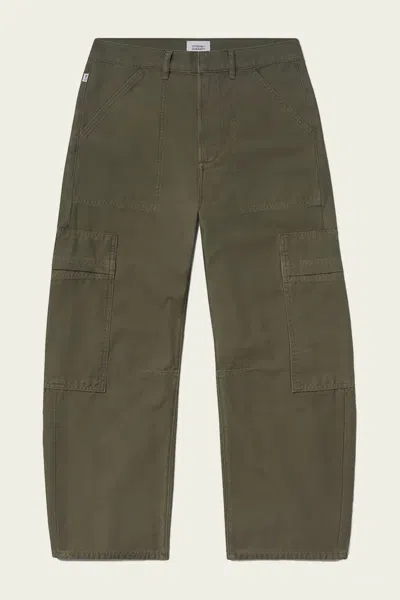 Citizen Of Humanity Marcelle Low-slung Cotton Cargo Pants In Green