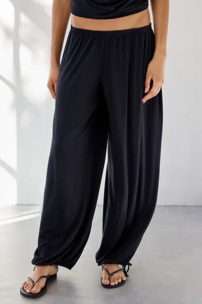 Out From Under Kiera Jersey Knit Straight Leg Sleep Joggers Pant In Black, Women's At Urban Outfitters In Black