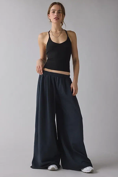 Out From Under Lived In Extreme Wide Leg Sweatpant In Washed Black, Women's At Urban Outfitters In Black