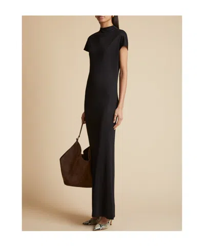 Khaite Short-sleeved Dress In Black