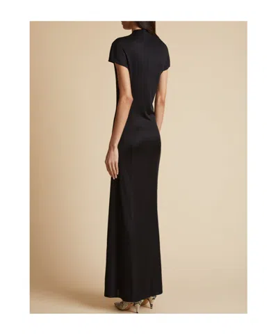 Khaite Short-sleeved Dress In Black