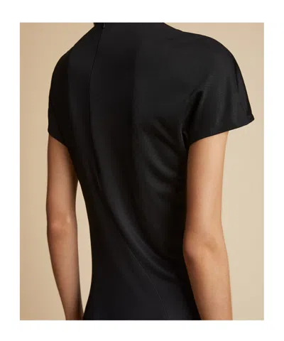 Khaite Short-sleeved Dress In Black