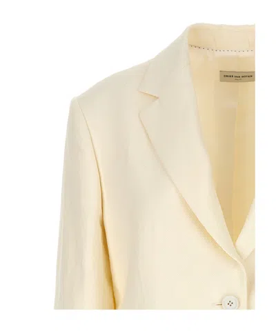 Dries Van Noten Birdy Single-breasted Blazer In Brown