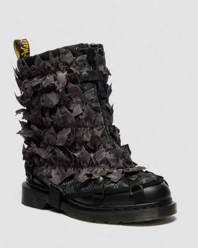 Dr. Martens Smooth Leather 1460 Babylon Camo Boots In Black