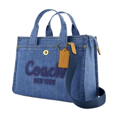 Coach Cargo Tote Shopper Bag In Blue