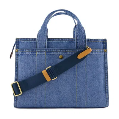 Coach Cargo Tote Shopper Bag In Blue