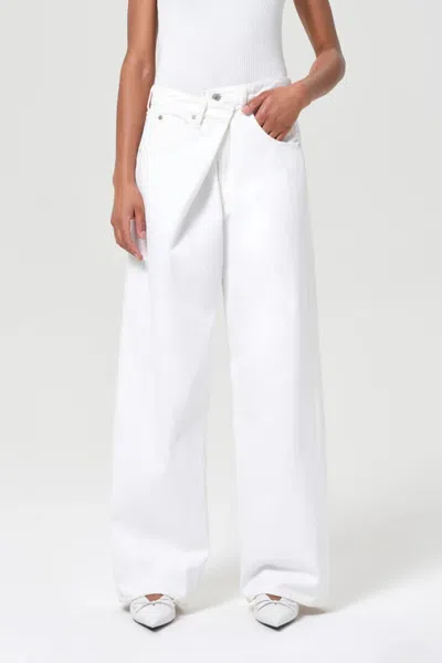 Agolde Vana Fold Jean In Milkshake In White
