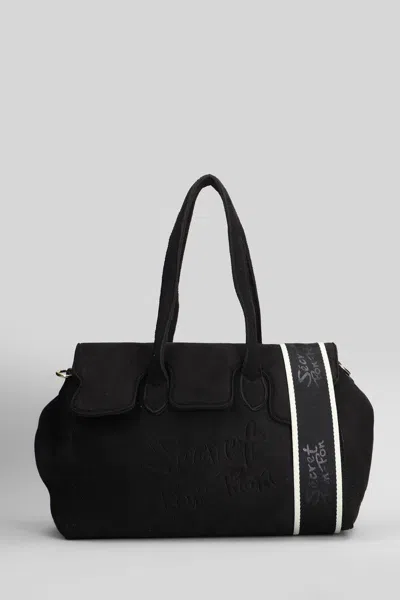 Secret Pon-pon Secret Pon Pon Monica Tote Medium Tote In Black