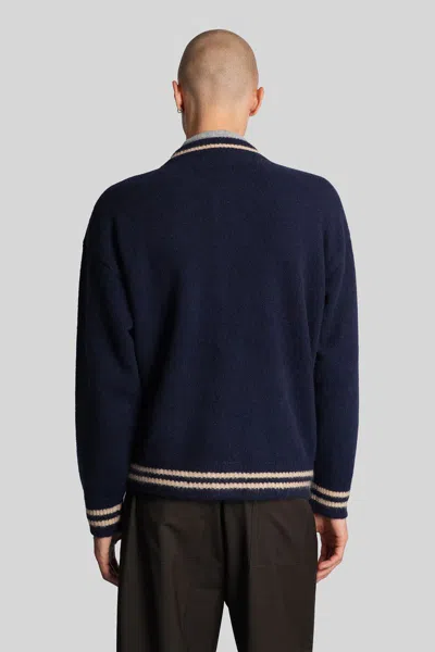 Laneus Knitted Bomber Cardigan In Multi