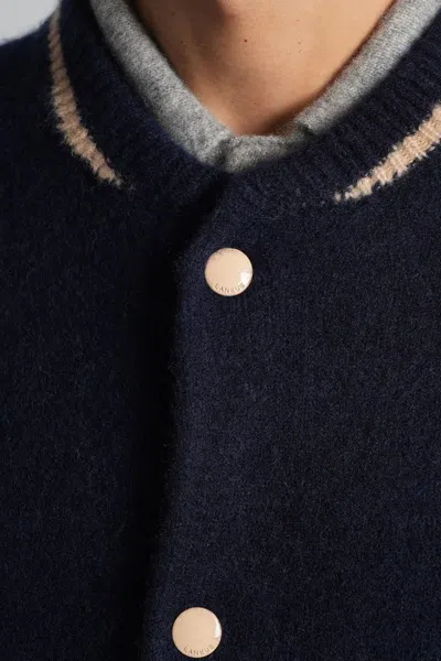 Laneus Knitted Bomber Cardigan In Multi