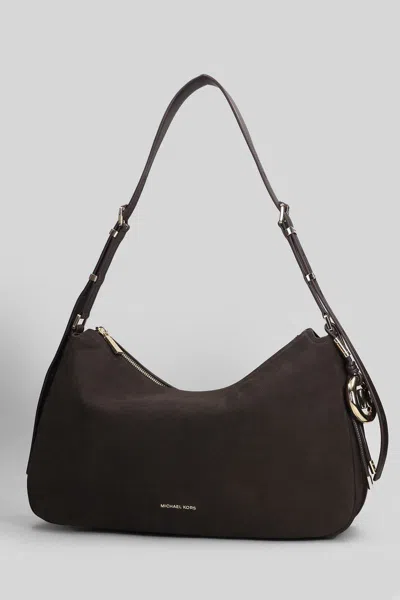 Michael Kors Nolita Medium Nubuck Shoulder Bag In Brown