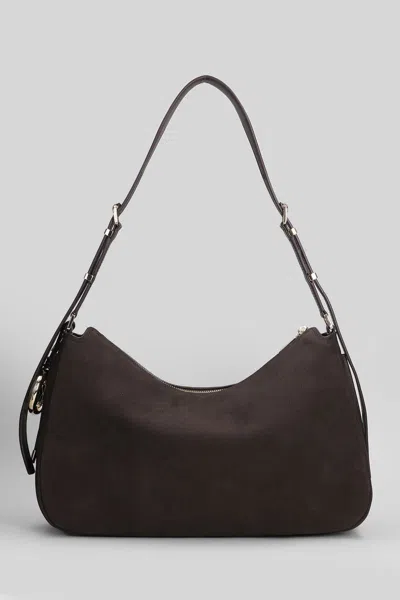 Michael Kors Nolita Medium Nubuck Shoulder Bag In Brown
