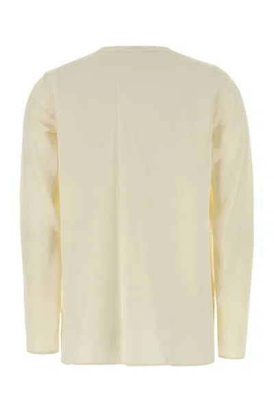 Max Mara Stretch Silk Mitico Blouse Button Detail In Animal Print