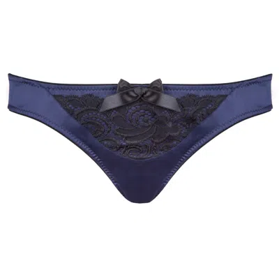 Emma Harris Women's Blue Signature Navy Lace Front Brief In Blue