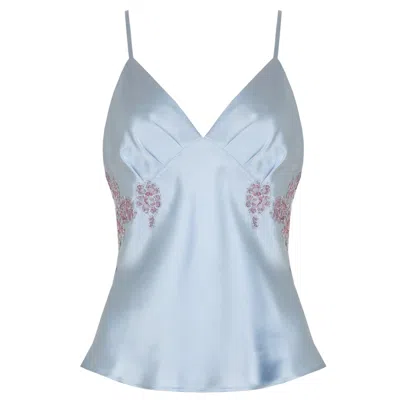 Emma Harris Women's Veronique Luxury Camisole In Blue Haze Silk In Blue