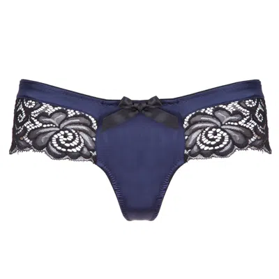 Emma Harris Women's Blue Signature Navy Skirted Thong In Blue