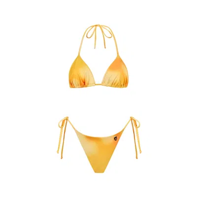 Acuarela Brand Women's Yellow / Orange Acuarela Sunrise Bikini Set In Orange