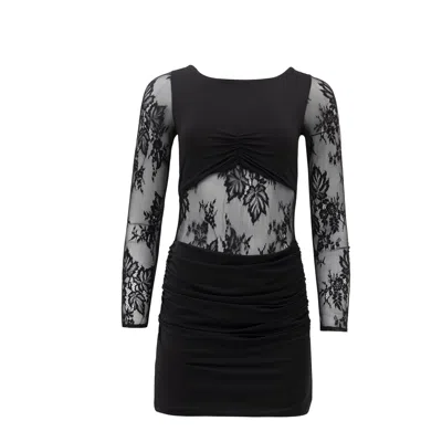 Forever Young The Label Women's Valerie Mini Black Lace Dress In Black