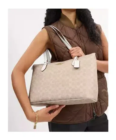 Coach Gallery Tote Bag In Signature Canvas In Brown