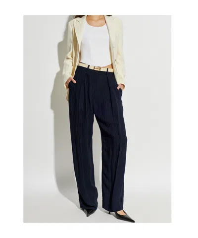 Victoria Beckham Pleated Trousers In Multi