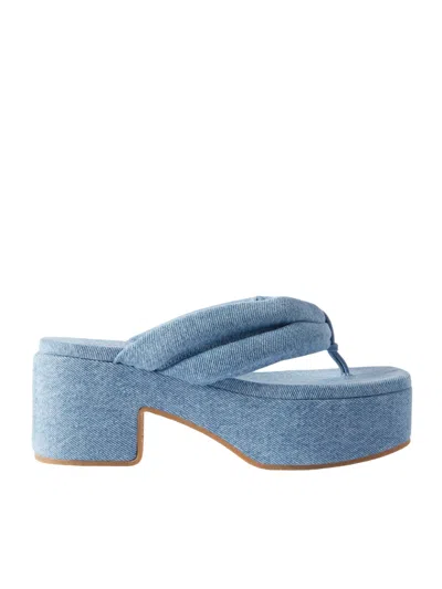 Dries Van Noten Platform High-heeled Sandals In Blue