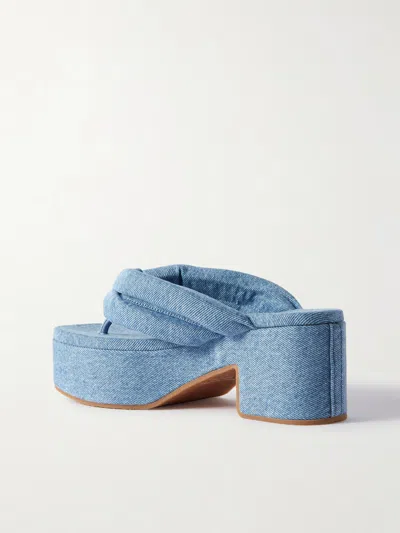 Dries Van Noten Platform High-heeled Sandals In Blue