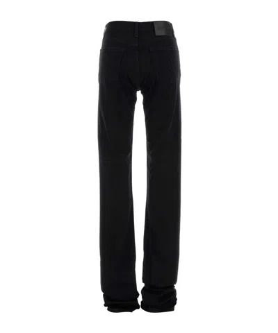 Attico Black Washed Stretch Jeans In Multi
