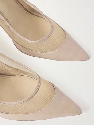 Khaite The River 75mm Mesh-panel Leather Pumps In Multi