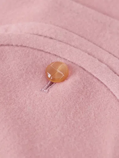 Blazé Milano Mystere Clelia Corduroy-trimmed Wool And Cashmere-blend Jacket In Pink