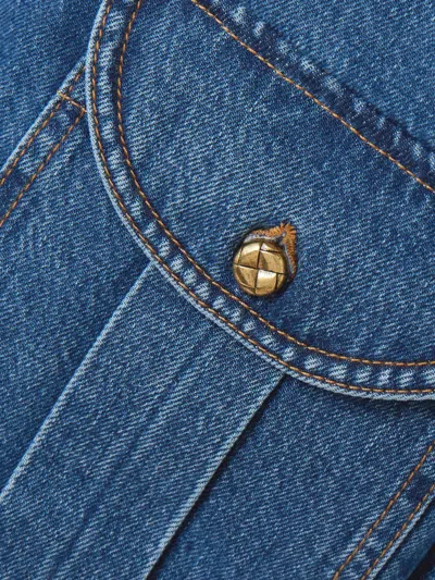 Blazé Milano Sahariana Padded Denim Jacket In Blue