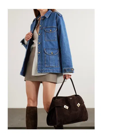 Blazé Milano Sahariana Padded Denim Jacket In Blue