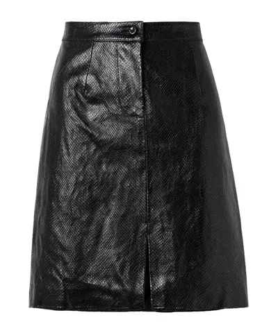 Blazé Milano Slit Midi Skirt In Black