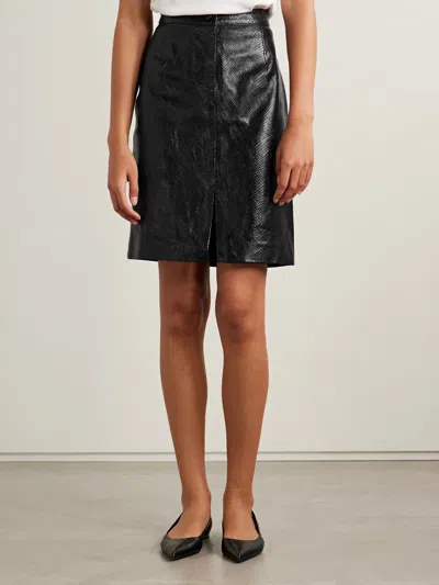 Blazé Milano Slit Midi Skirt In Black