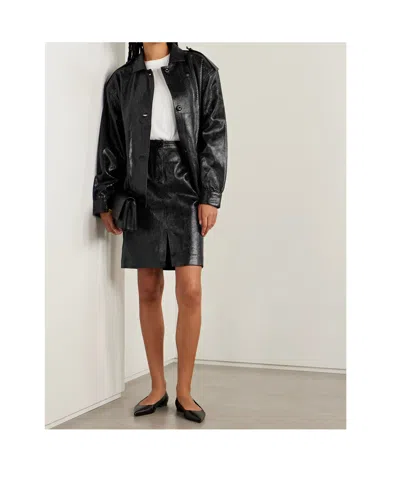 Blazé Milano Slit Midi Skirt In Black