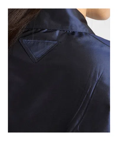 Prada Cropped Taffeta Shirt In Multi