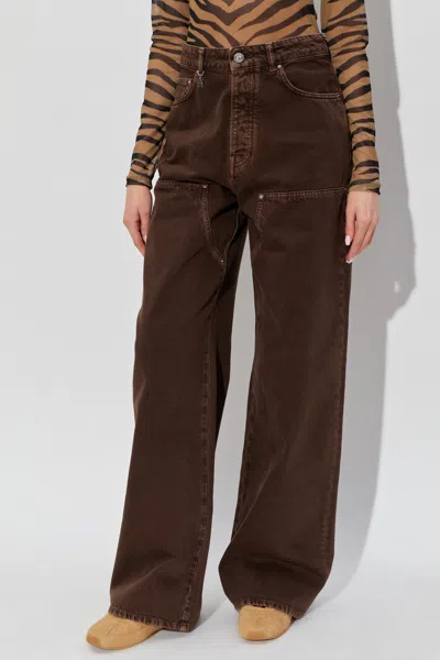 Amiri Belt Loop Denim Trousers In Brown