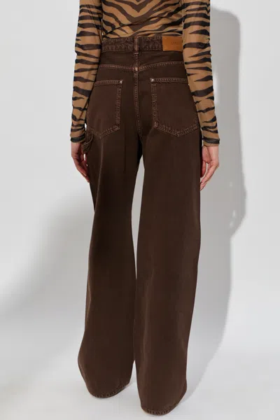 Amiri Belt Loop Denim Trousers In Brown