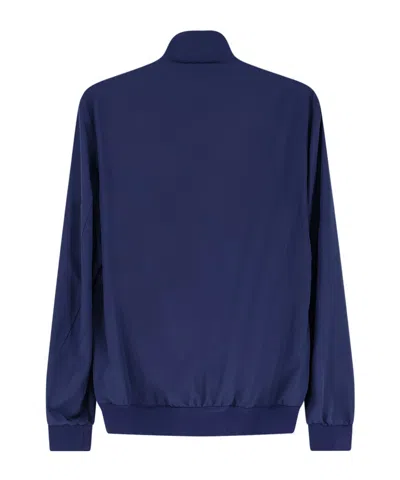 Kiton Cima Jacket Structured Cut Mandarin Collar In Blue