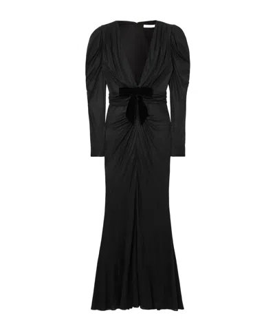 Alessandra Rich V-neck Dress In Black