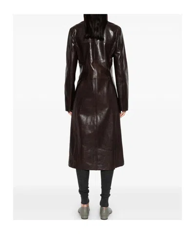 Paloma Wool Leather Outerwears In Brown
