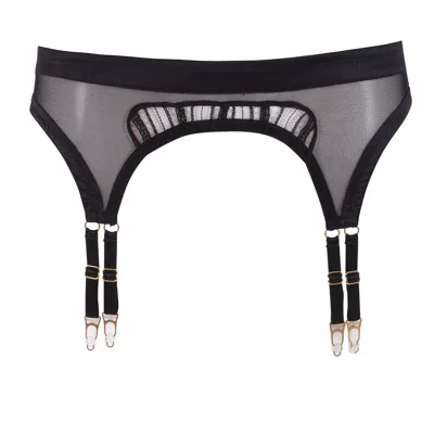 Emma Harris Women's Black Theodora Midnight Suspender Belt In Multi